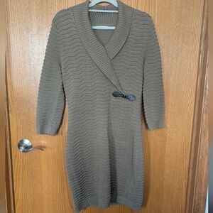 Calvin Klein Taupe Midi Dress